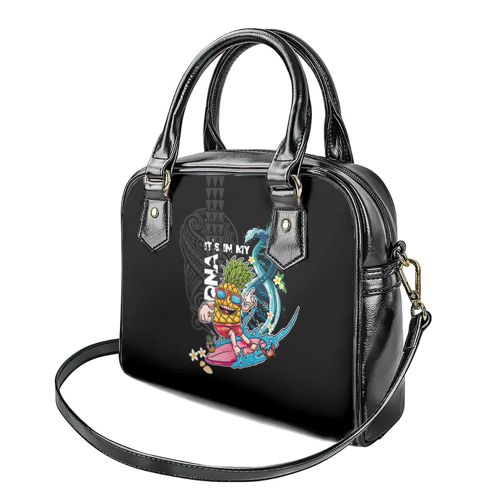 Hawaii Pineapple Surfing Shoulder Handbag It's in My DNA - Kakau and Polynesian Pattern LT03 - Polynesian Pride
