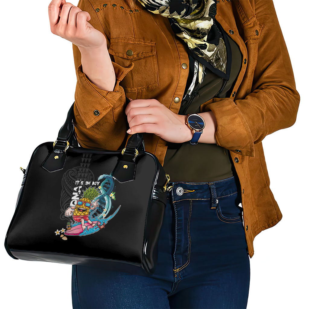 Hawaii Pineapple Surfing Shoulder Handbag It's in My DNA - Kakau and Polynesian Pattern LT03 - Polynesian Pride