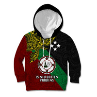 Papua New Guinea East New Britain Province Kid Hoodie PNG Birds Of Paradise Polynesian Arty Style LT03 Hoodie Green - Polynesian Pride
