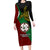 Papua New Guinea East New Britain Province Long Sleeve Bodycon Dress PNG Birds Of Paradise Polynesian Arty Style LT03 Long Dress Green - Polynesian Pride