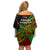 Papua New Guinea East New Britain Province Off Shoulder Short Dress PNG Birds Of Paradise Polynesian Arty Style LT03 - Polynesian Pride