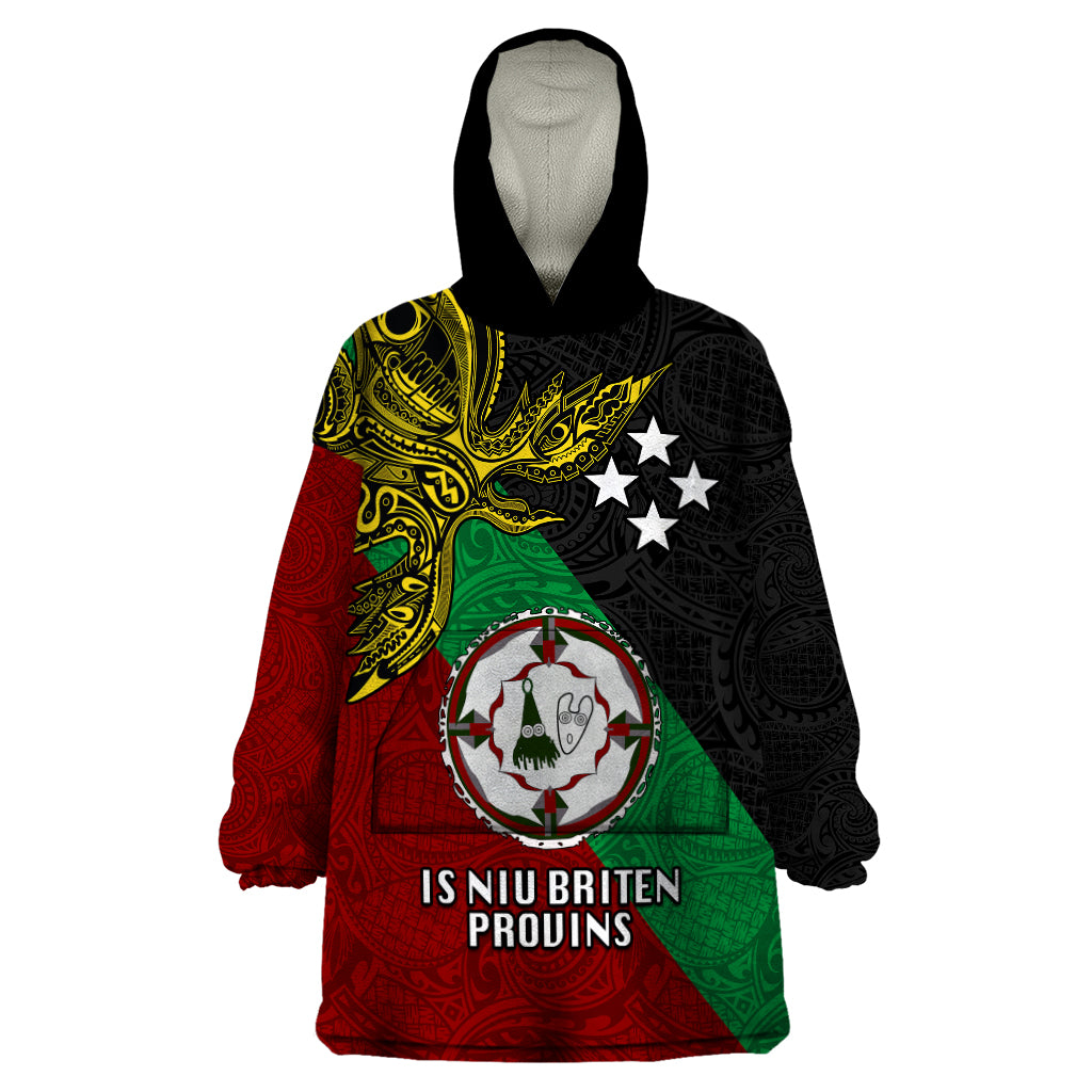 Papua New Guinea East New Britain Province Wearable Blanket Hoodie PNG Birds Of Paradise Polynesian Arty Style LT03 One Size Green - Polynesian Pride