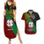 Custom Papua New Guinea East New Britain Province Couples Matching Summer Maxi Dress and Hawaiian Shirt PNG Birds Of Paradise Polynesian Arty Style LT03 Green - Polynesian Pride