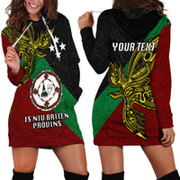 Custom Papua New Guinea East New Britain Province Hoodie Dress PNG Birds Of Paradise Polynesian Arty Style LT03 - Polynesian Pride