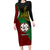 Custom Papua New Guinea East New Britain Province Long Sleeve Bodycon Dress PNG Birds Of Paradise Polynesian Arty Style LT03 Long Dress Green - Polynesian Pride