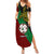 Custom Papua New Guinea East New Britain Province Summer Maxi Dress PNG Birds Of Paradise Polynesian Arty Style LT03 Women Green - Polynesian Pride