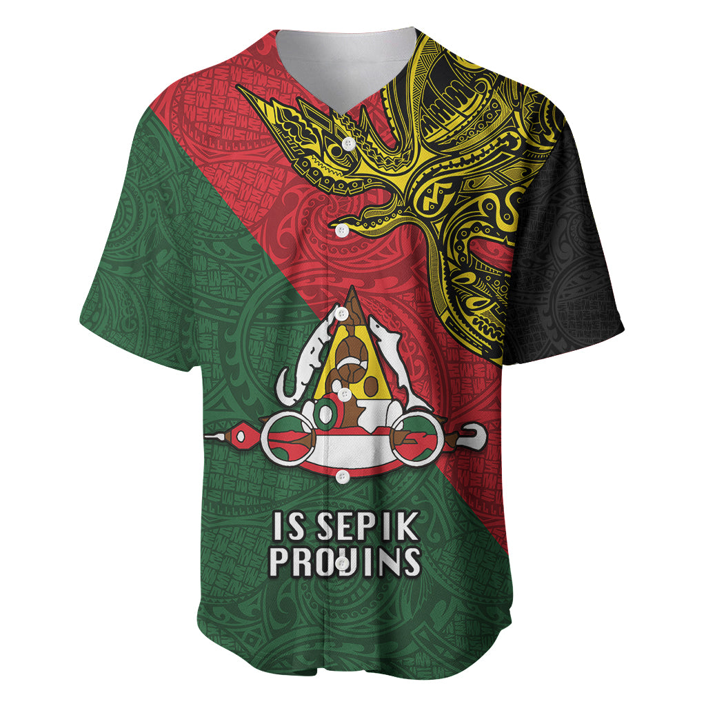 Papua New Guinea East Sepik Province Baseball Jersey PNG Birds Of Paradise Polynesian Arty Style LT03 Green - Polynesian Pride