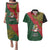Custom Papua New Guinea East Sepik Province Couples Matching Puletasi Dress and Hawaiian Shirt PNG Birds Of Paradise Polynesian Arty Style LT03 Green - Polynesian Pride