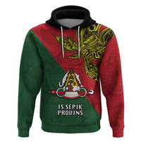 Custom Papua New Guinea East Sepik Province Hoodie PNG Birds Of Paradise Polynesian Arty Style LT03 Pullover Hoodie Green - Polynesian Pride