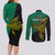 Custom Papua New Guinea Enga Province Couples Matching Long Sleeve Bodycon Dress and Long Sleeve Button Shirts PNG Birds Of Paradise Polynesian Arty Style LT03 - Polynesian Pride