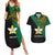 Custom Papua New Guinea Enga Province Couples Matching Summer Maxi Dress and Hawaiian Shirt PNG Birds Of Paradise Polynesian Arty Style LT03 Green - Polynesian Pride