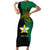 Custom Papua New Guinea Enga Province Short Sleeve Bodycon Dress PNG Birds Of Paradise Polynesian Arty Style LT03 Long Dress Green - Polynesian Pride