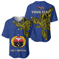 Custom Papua New Guinea Gulf Province Baseball Jersey PNG Birds Of Paradise Polynesian Arty Style LT03 - Polynesian Pride