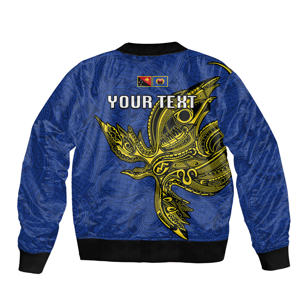 Custom Papua New Guinea Gulf Province Bomber Jacket PNG Birds Of Paradise Polynesian Arty Style LT03 - Polynesian Pride
