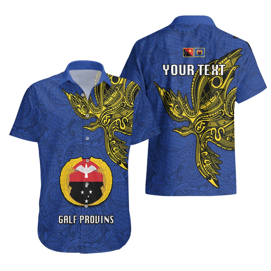 Custom Papua New Guinea Gulf Province Hawaiian Shirt PNG Birds Of Paradise Polynesian Arty Style LT03 - Polynesian Pride