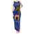 Custom Papua New Guinea Gulf Province Tank Maxi Dress PNG Birds Of Paradise Polynesian Arty Style LT03 Women Blue - Polynesian Pride