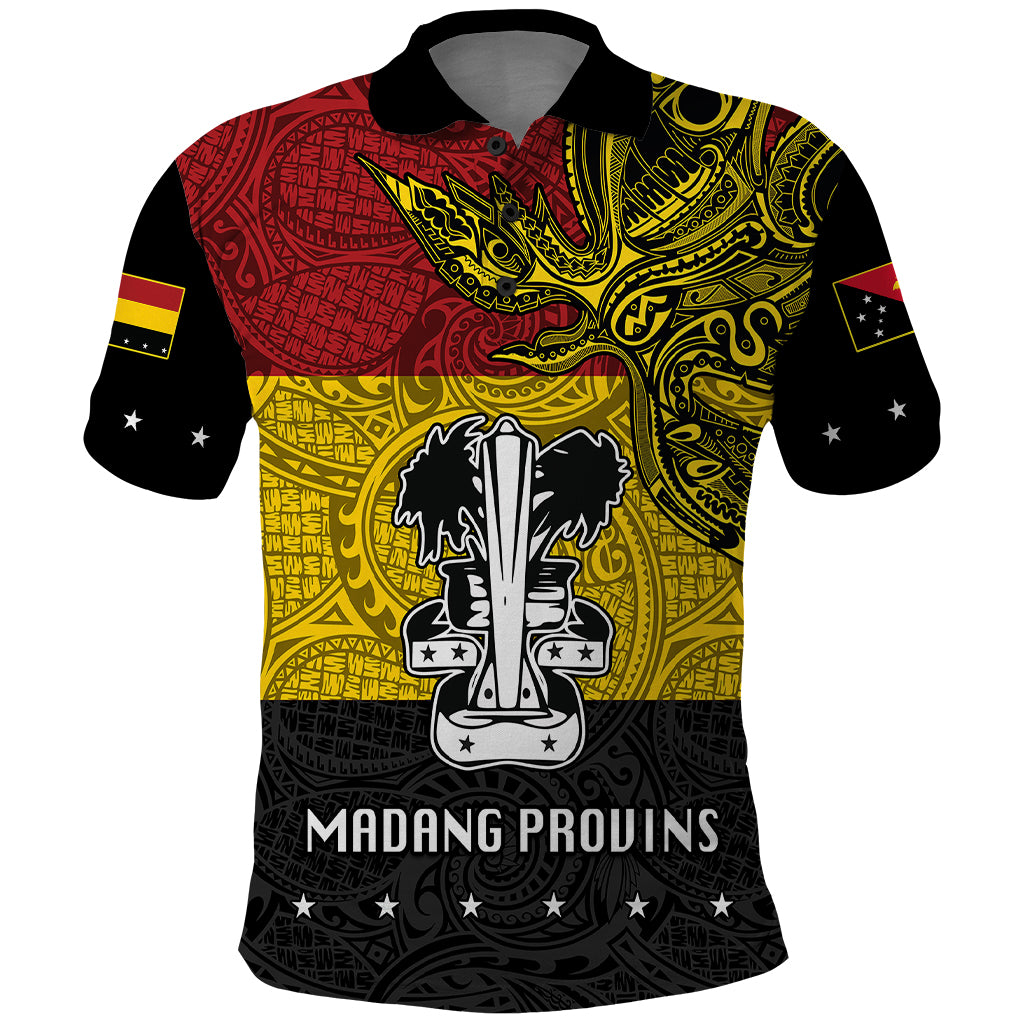 Papua New Guinea Madang Province Polo Shirt PNG Birds Of Paradise Polynesian Arty Style LT03 Yellow - Polynesian Pride