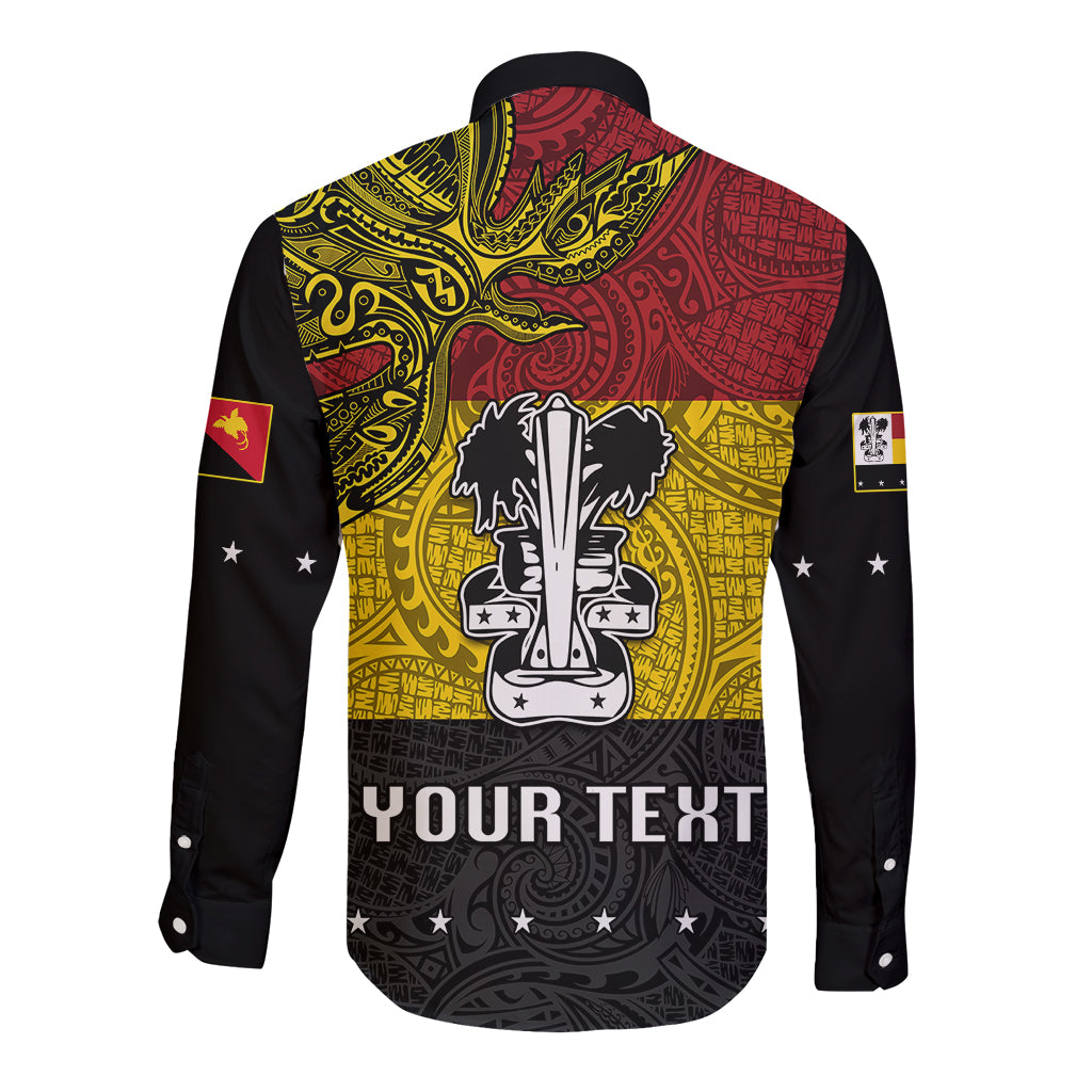 Custom Papua New Guinea Madang Province Long Sleeve Button Shirt PNG Birds Of Paradise Polynesian Arty Style LT03 - Polynesian Pride
