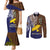 Papua New Guinea Manus Province Couples Matching Mermaid Dress and Long Sleeve Button Shirts PNG Birds Of Paradise Polynesian Arty Style LT03 Brown - Polynesian Pride