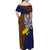 Papua New Guinea Manus Province Off Shoulder Maxi Dress PNG Birds Of Paradise Polynesian Arty Style LT03 - Polynesian Pride