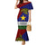 Papua New Guinea Milne Bay Province Mermaid Dress PNG Birds Of Paradise Polynesian Arty Style LT03 Women Blue - Polynesian Pride