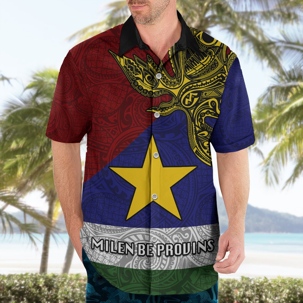 Custom Papua New Guinea Milne Bay Province Hawaiian Shirt PNG Birds Of Paradise Polynesian Arty Style LT03 - Polynesian Pride