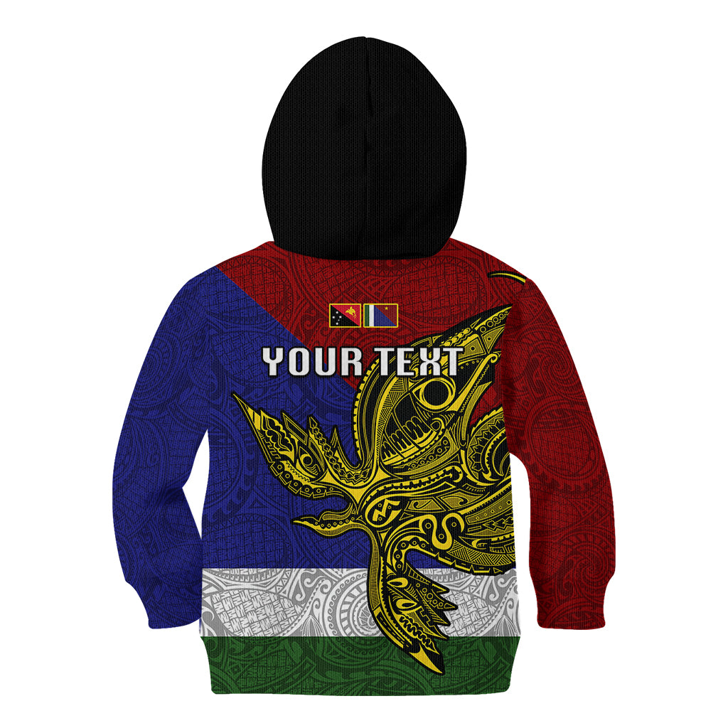 Custom Papua New Guinea Milne Bay Province Kid Hoodie PNG Birds Of Paradise Polynesian Arty Style LT03 - Polynesian Pride