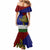 Custom Papua New Guinea Milne Bay Province Mermaid Dress PNG Birds Of Paradise Polynesian Arty Style LT03 - Polynesian Pride