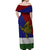 Custom Papua New Guinea Milne Bay Province Off Shoulder Maxi Dress PNG Birds Of Paradise Polynesian Arty Style LT03 - Polynesian Pride