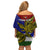 Custom Papua New Guinea Milne Bay Province Off Shoulder Short Dress PNG Birds Of Paradise Polynesian Arty Style LT03 - Polynesian Pride