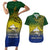 Papua New Guinea Morobe Province Couples Matching Short Sleeve Bodycon Dress and Hawaiian Shirt PNG Birds Of Paradise Polynesian Arty Style LT03 Yellow - Polynesian Pride