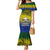 Papua New Guinea Morobe Province Mermaid Dress PNG Birds Of Paradise Polynesian Arty Style LT03 Women Yellow - Polynesian Pride