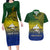 Custom Papua New Guinea Morobe Province Couples Matching Long Sleeve Bodycon Dress and Hawaiian Shirt PNG Birds Of Paradise Polynesian Arty Style LT03 Yellow - Polynesian Pride