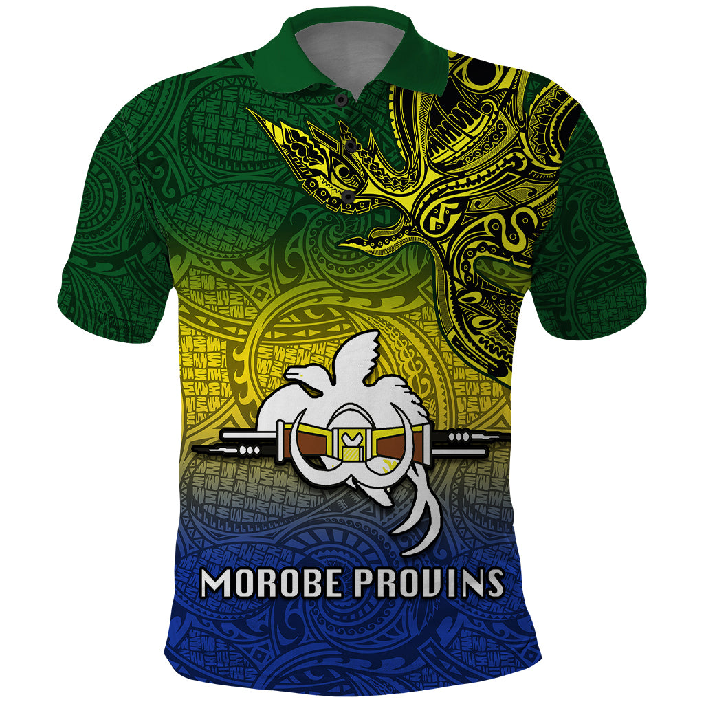 Custom Papua New Guinea Morobe Province Polo Shirt PNG Birds Of Paradise Polynesian Arty Style LT03 Yellow - Polynesian Pride