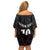 Custom New Zealand Rugby Off Shoulder Short Dress Maori All Black Championship 2024 and Silver Fern