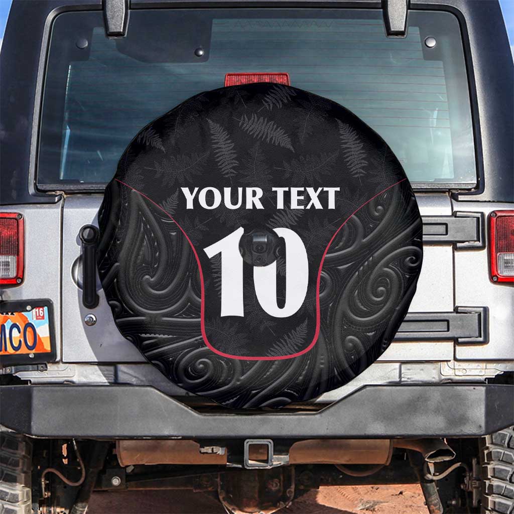 Custom New Zealand Rugby Spare Tire Cover Maori All Black Championship 2024 and Silver Fern