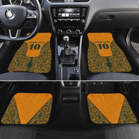 Custom Australia Rugby Championship 2024 Car Mats Aboriginal Art Tattoo Pattern LT03 Set 4pcs Yellow - Polynesian Pride