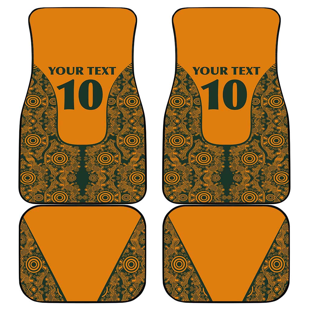 Custom Australia Rugby Championship 2024 Car Mats Aboriginal Art Tattoo Pattern LT03 - Polynesian Pride