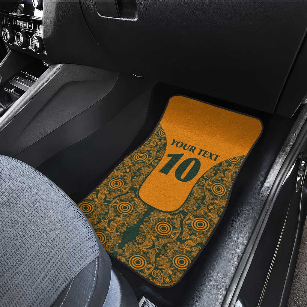 Custom Australia Rugby Championship 2024 Car Mats Aboriginal Art Tattoo Pattern LT03 - Polynesian Pride