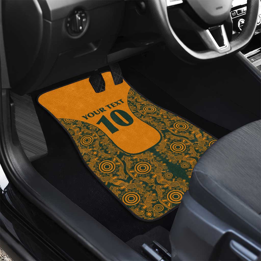 Custom Australia Rugby Championship 2024 Car Mats Aboriginal Art Tattoo Pattern LT03 - Polynesian Pride