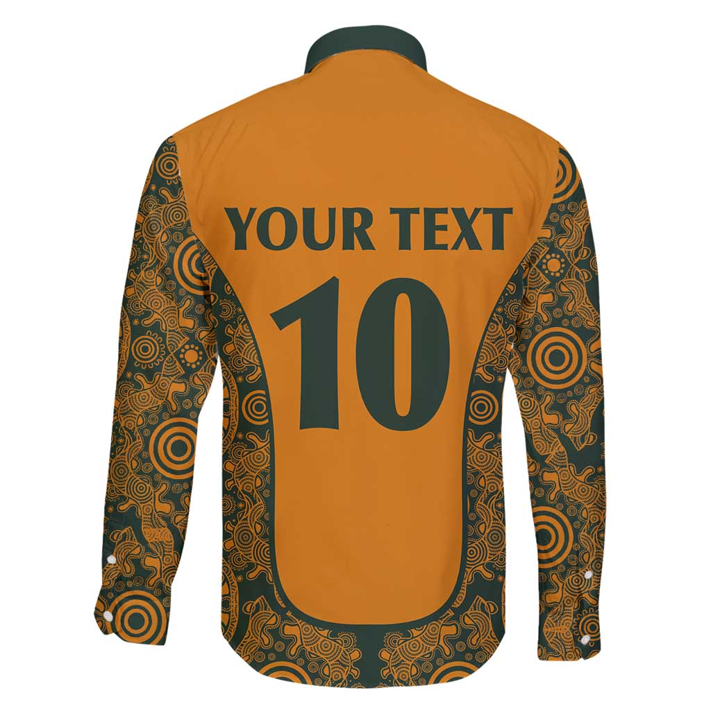 Custom Australia Rugby Championship 2024 Family Matching Mermaid Dress and Hawaiian Shirt Aboriginal Art Tattoo Pattern