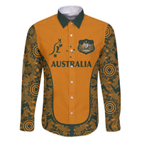 Custom Australia Rugby Championship 2024 Family Matching Off Shoulder Short Dress and Hawaiian Shirt Aboriginal Art Tattoo Pattern