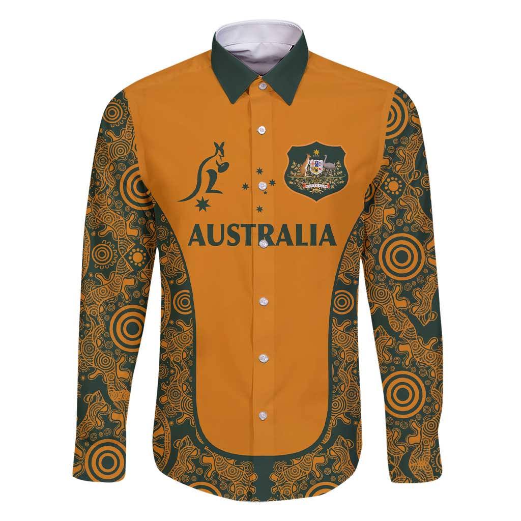Custom Australia Rugby Championship 2024 Family Matching Short Sleeve Bodycon Dress and Hawaiian Shirt Aboriginal Art Tattoo Pattern