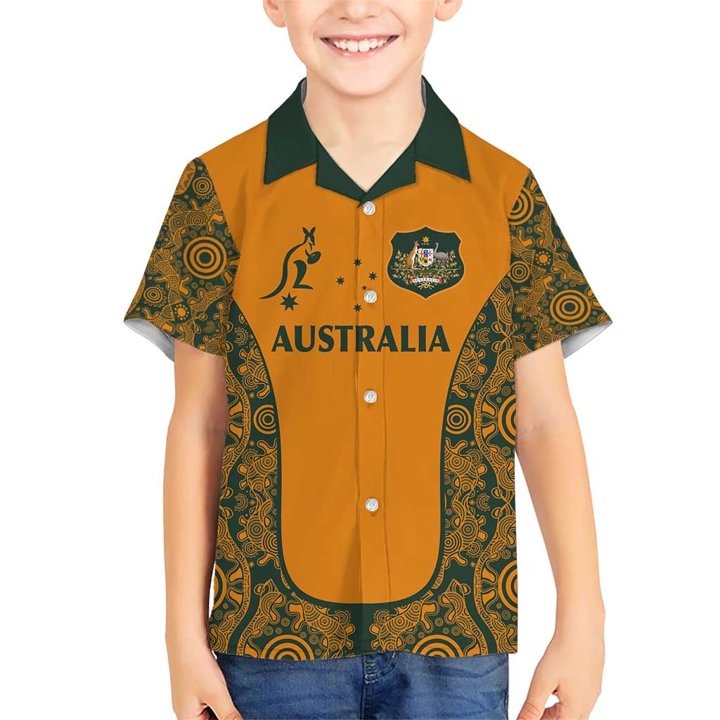 Custom Australia Rugby Championship 2024 Hawaiian Shirt Aboriginal Art Tattoo Pattern LT03 - Polynesian Pride