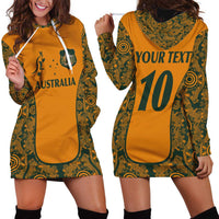 Custom Australia Rugby Championship 2024 Hoodie Dress Aboriginal Art Tattoo Pattern LT03 - Polynesian Pride