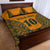 Custom Australia Rugby Championship 2024 Quilt Bed Set Aboriginal Art Tattoo Pattern