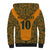 Custom Australia Rugby Championship 2024 Sherpa Hoodie Aboriginal Art Tattoo Pattern