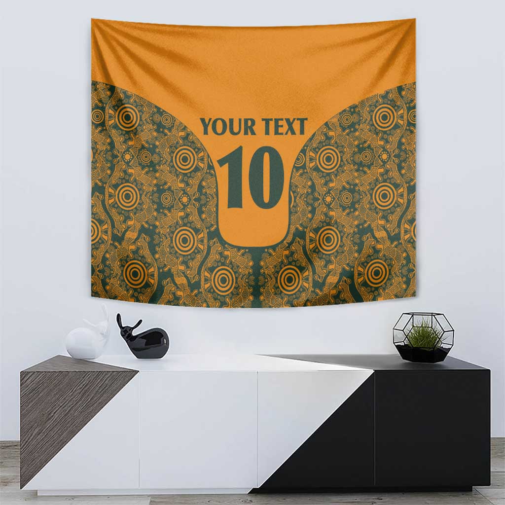 Custom Australia Rugby Championship 2024 Tapestry Aboriginal Art Tattoo Pattern