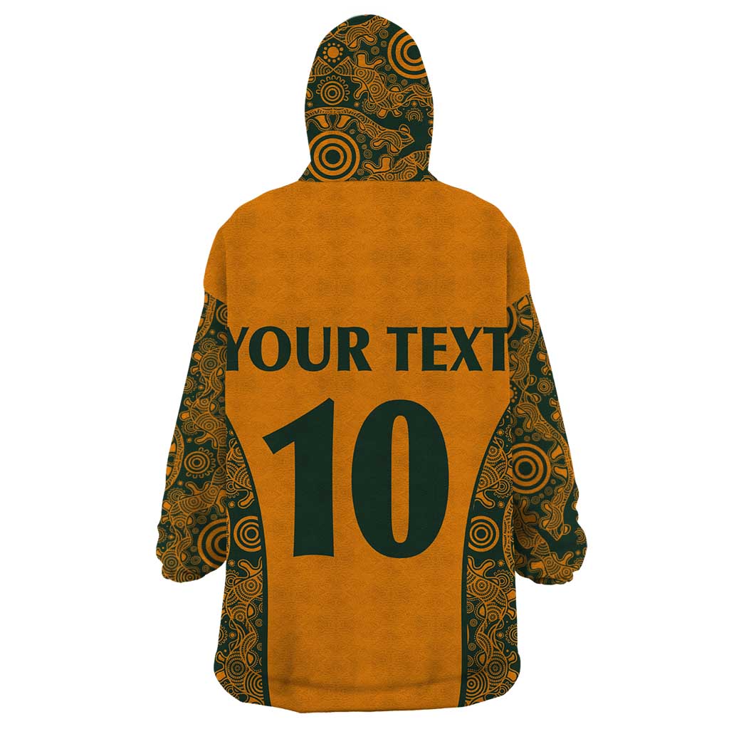 Custom Australia Rugby Championship 2024 Wearable Blanket Hoodie Aboriginal Art Tattoo Pattern LT03 - Polynesian Pride