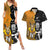 Custom New Zealand and Australia Rugby Championship 2024 Couples Matching Summer Maxi Dress and Hawaiian Shirt Maori Warrior and Kangaroo Mascot with Fern Aboriginal